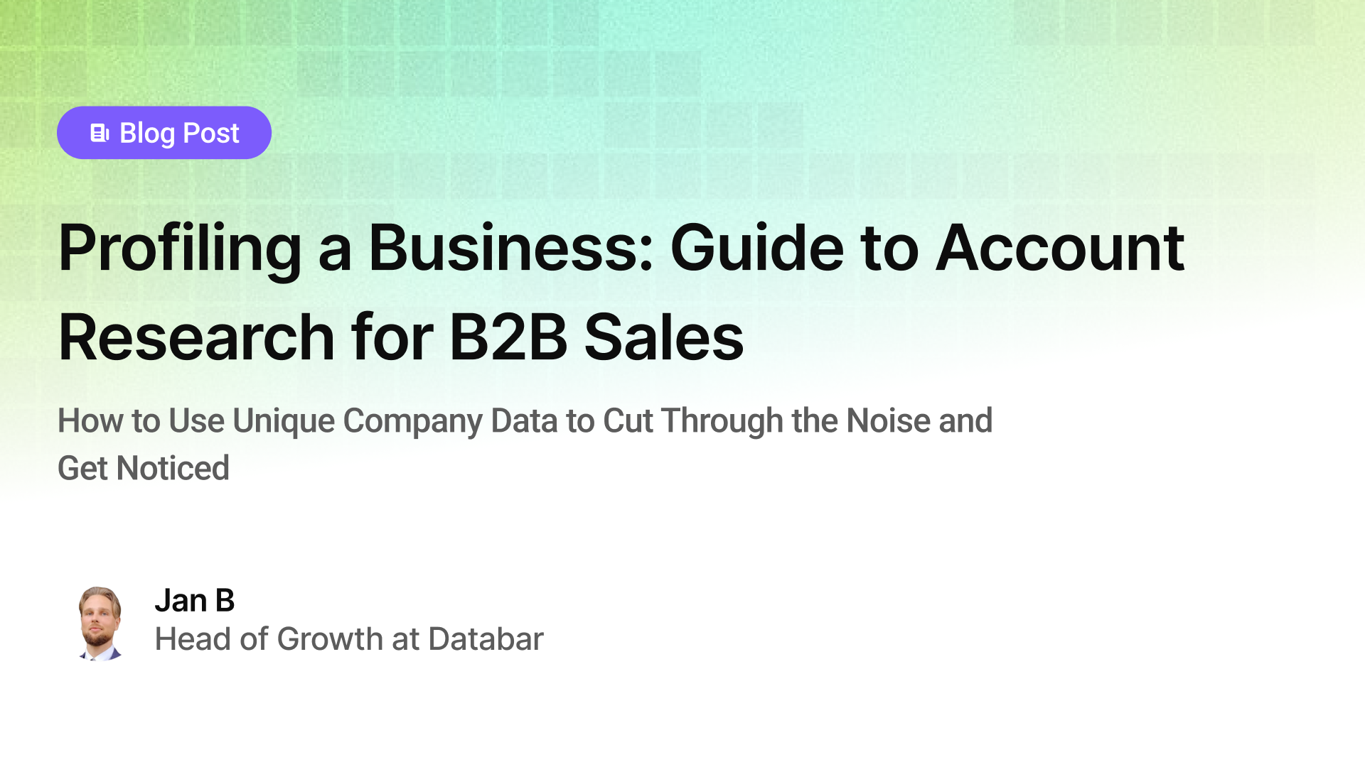 Profiling a Business: Guide to Account Research for B2B Sales