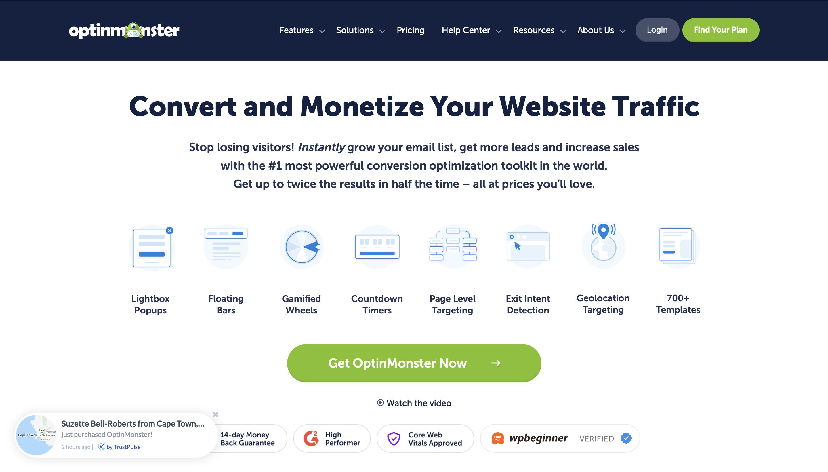 OptinMonster home
